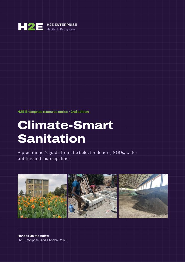 Cover of the guide Climate-Smart Sanitation: A Practitioner's Guide from the Field